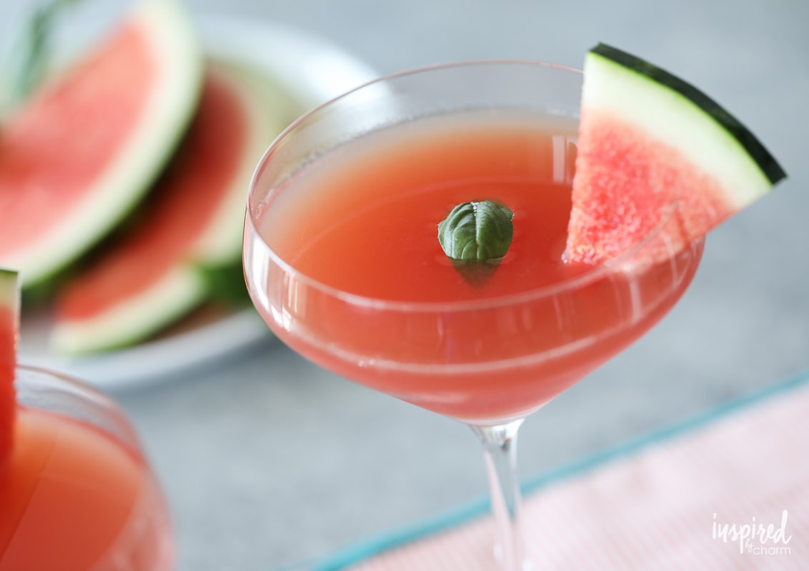 Watermelon Basil Cocktail
