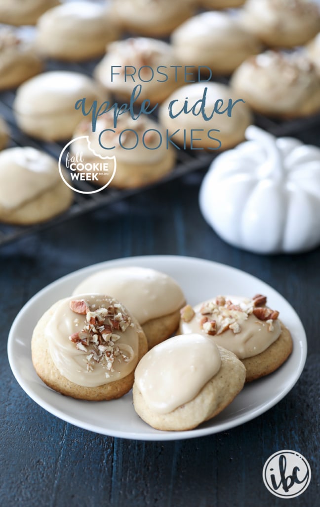 Frosted Apple Cider Cookies dessert recipe #FallCookieWeek