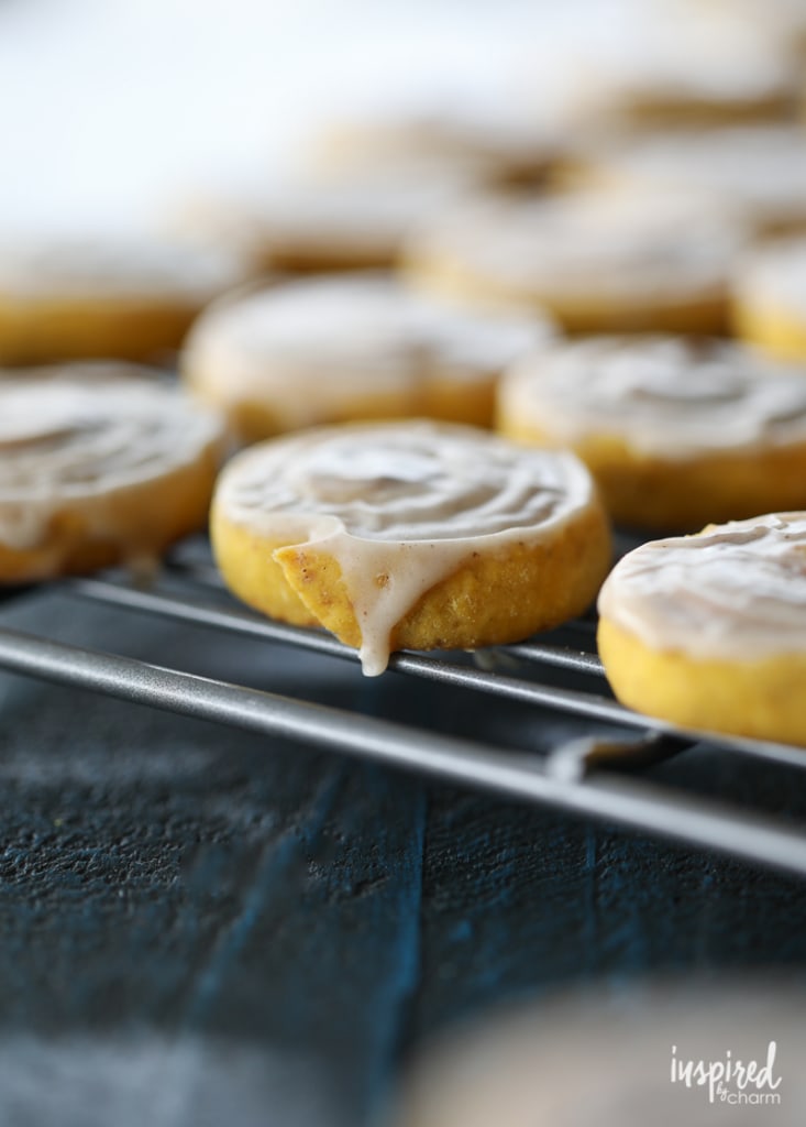 cinnamon roll inspired cookies with a fall twist