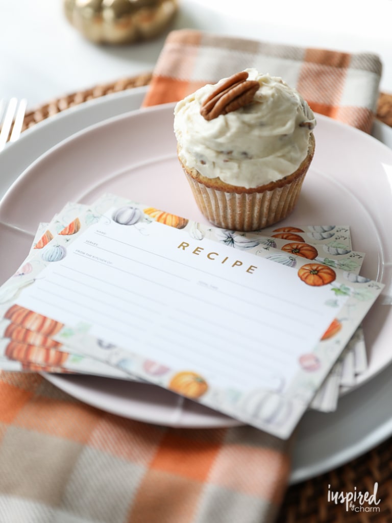Fall Pumpkin-Inspired Recipe Card Free Printable #printable #recipecard #fall #pumpkin #recipe #card #printables