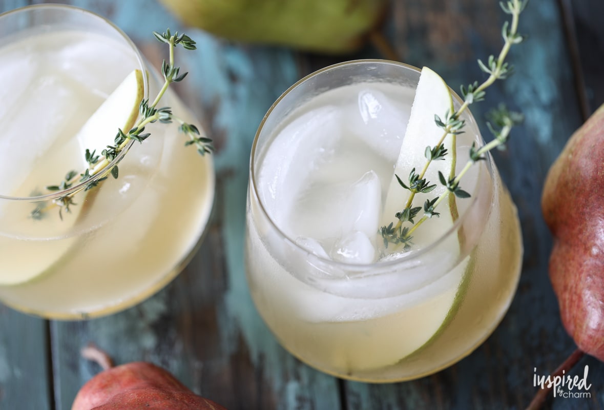 Spiced Pear Gin Cocktail