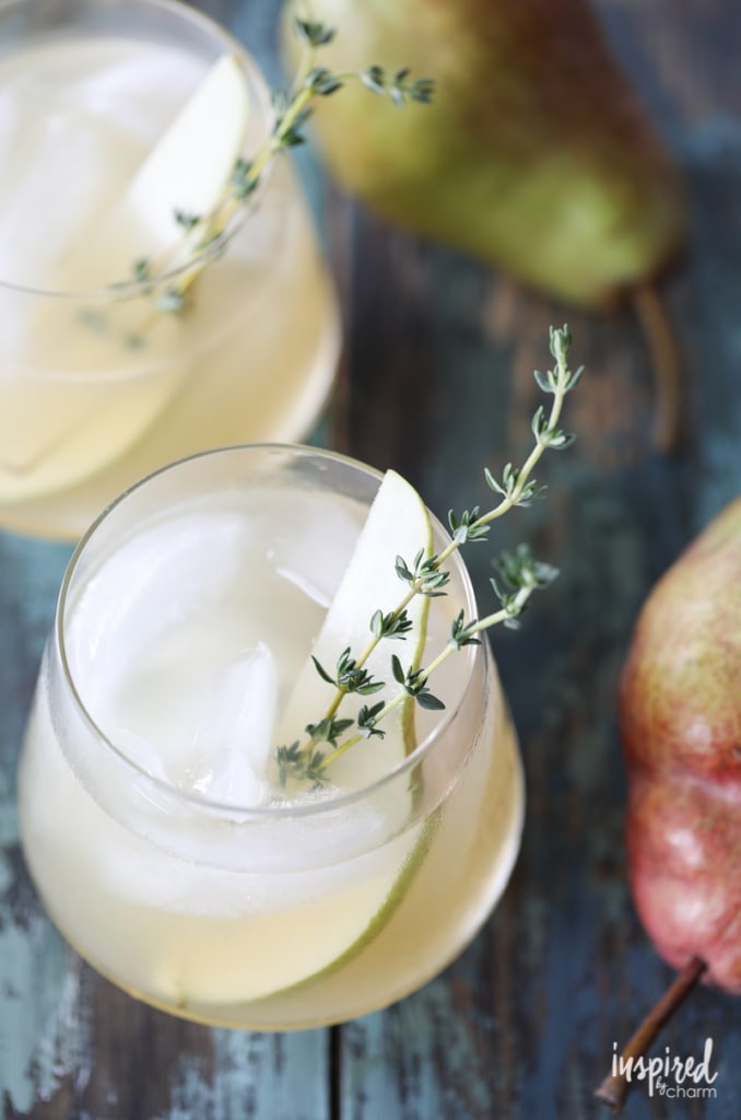 Spiced Pear Gin Cocktail 