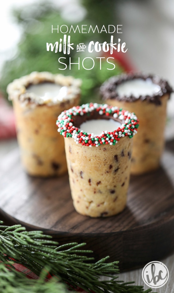 Holiday Cookies Shots with Milk - unique dessert recipe
