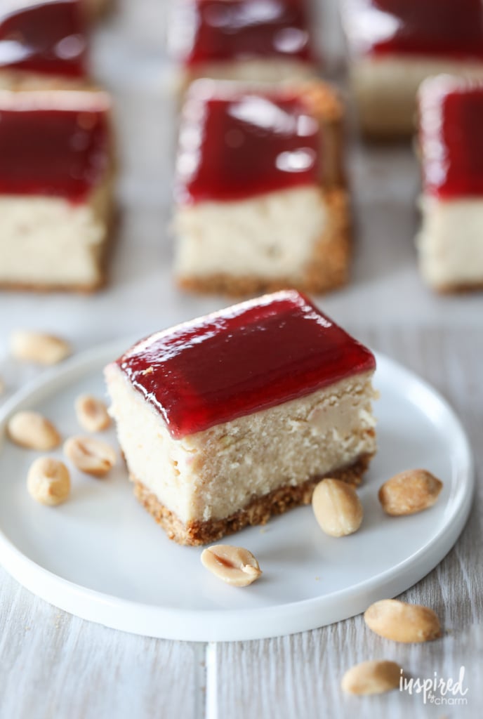 These Peanut Butter and Jelly Cheesecake Bars are a dessert everyone will love. 