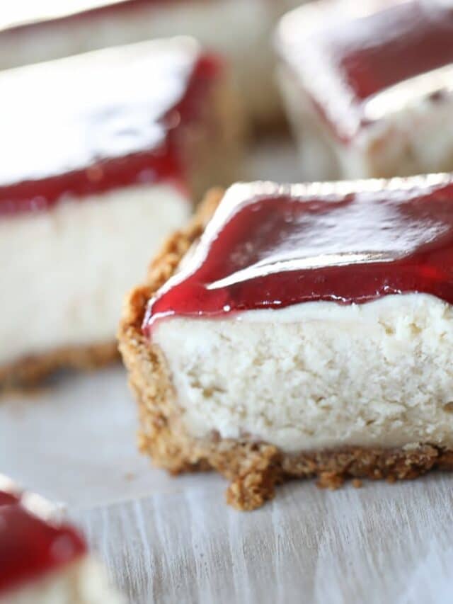 Peanut Butter and Jelly Cheesecake Bars