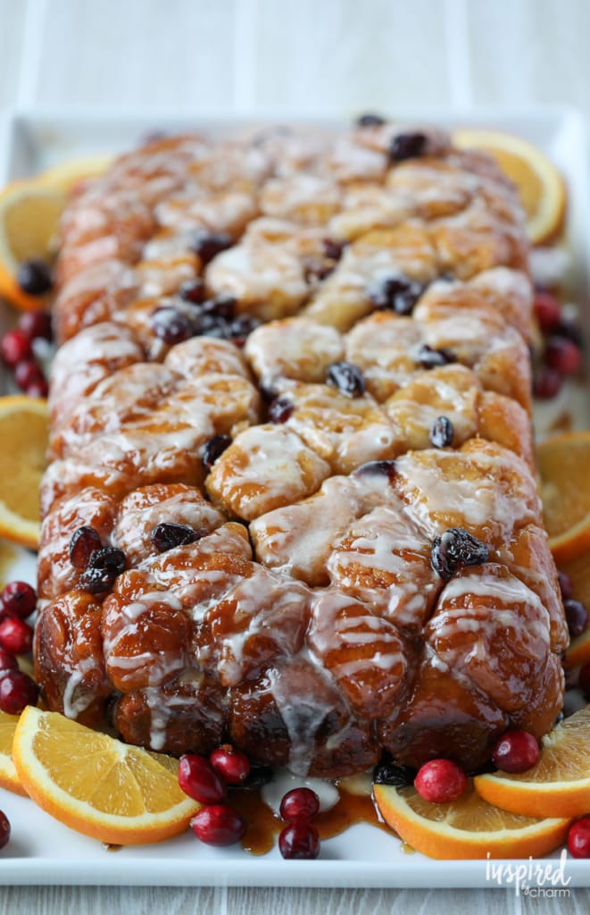 This Cranberry Orange Monkey Bread recipe is the perfect holiday dessert.