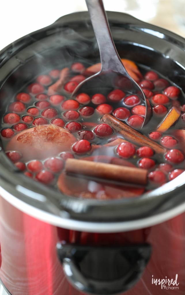 This Warm Cranberry Thanksgiving Sangria perfect for entertaining in the fall.