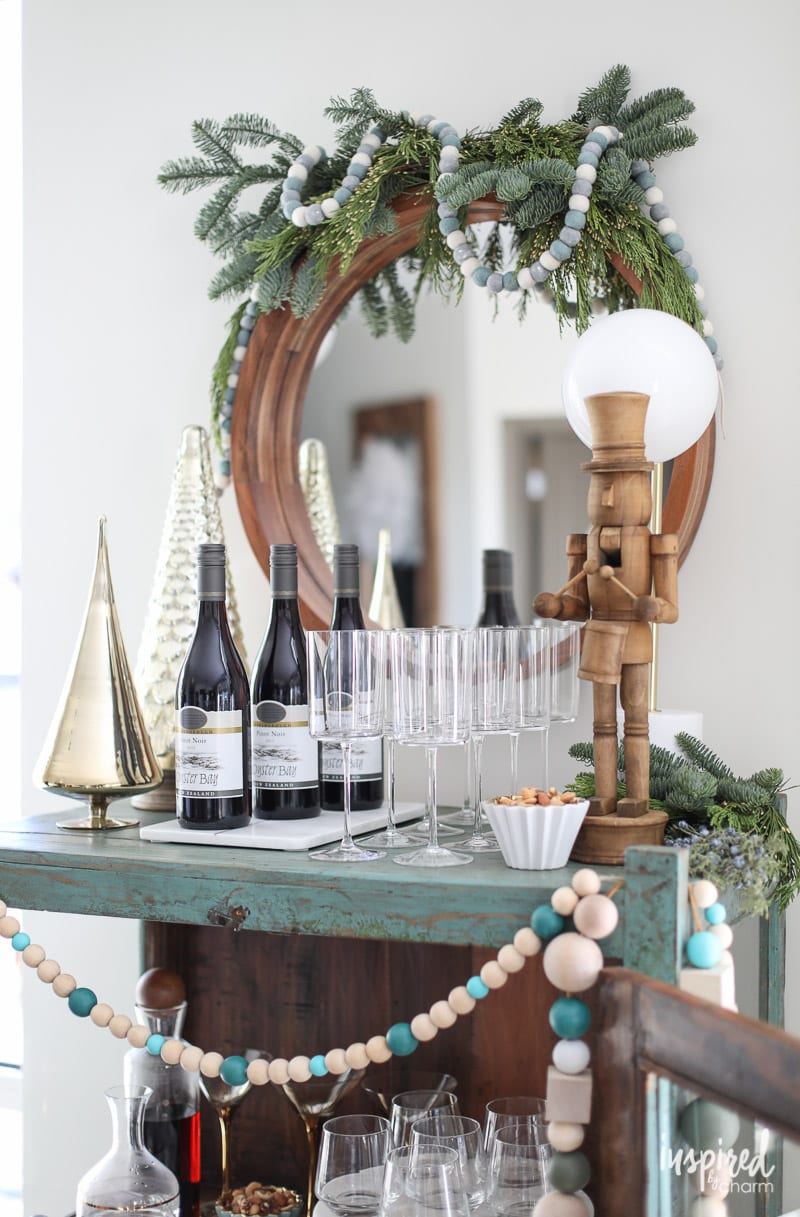 Quick Tips for Styling a Christmas Bar Cart