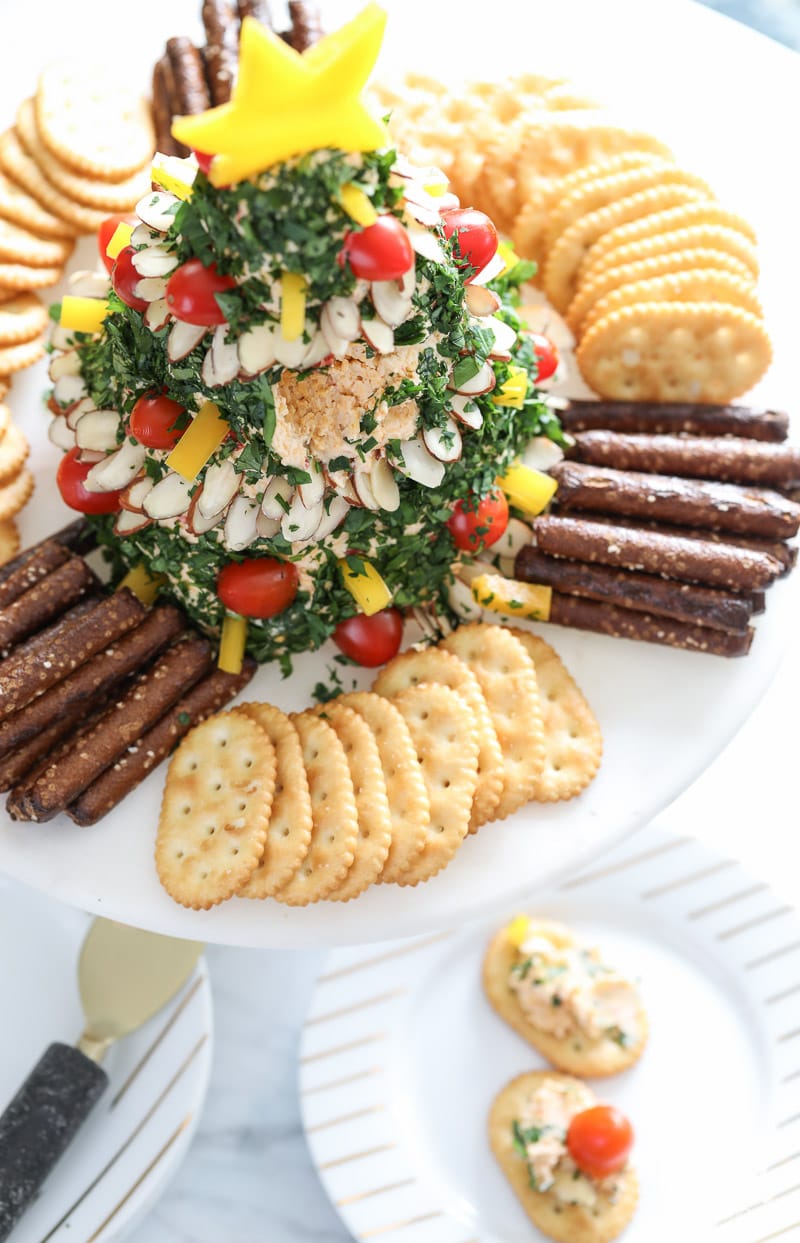 Holiday Appetizer Recipe - Christmas Tree Cheese Ball