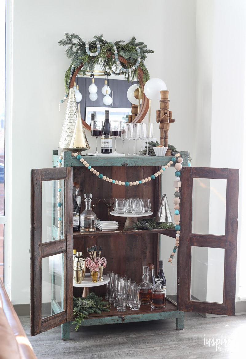 How to Style a Beautiful Holiday Bar Cart