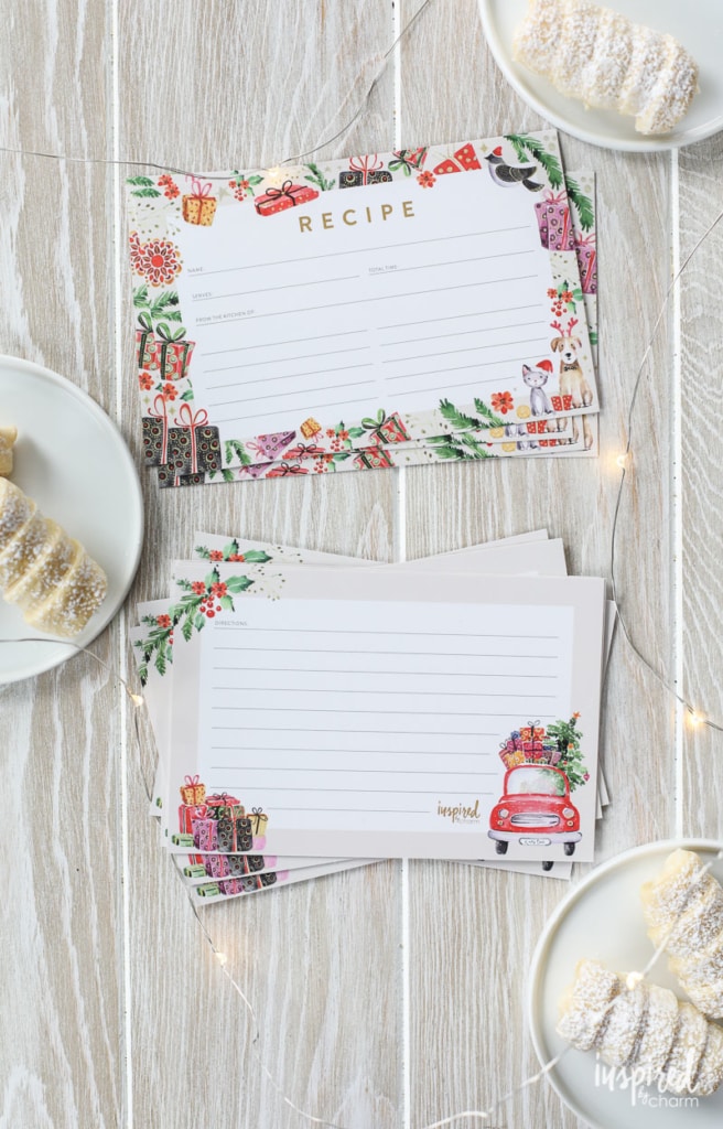 Download these Christmas Recipe Card Printable! #recipecard #prinable #download #christmas #holiday