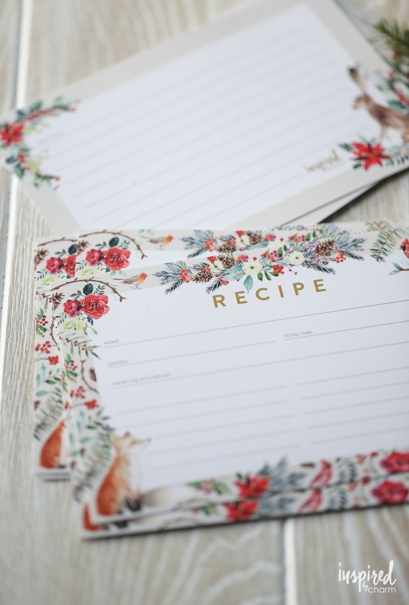 Download this Winter Recipe Card Printable