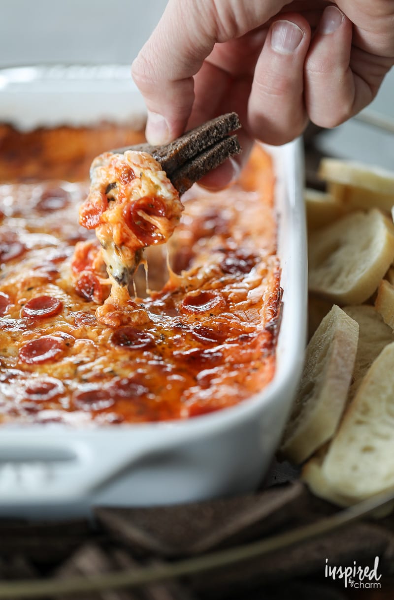 Be the winner at your next gathering with The Ultimate Sausage Pizza Dip!