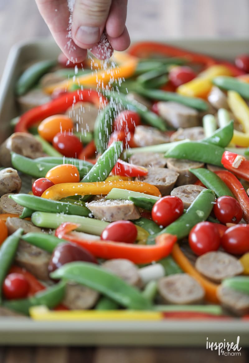 How to make a Sheet Pan Dinner with Sausage and Peppers