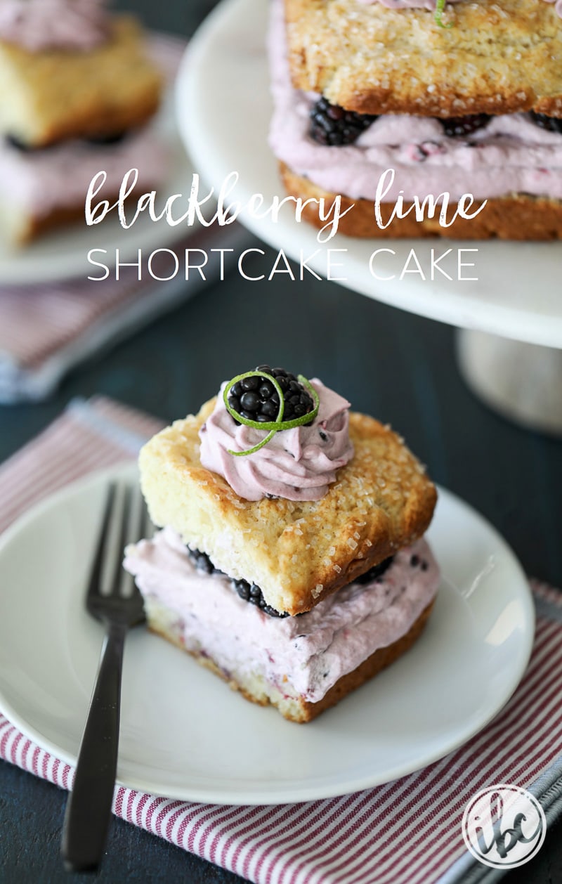 This Blackberry Lime Shortcake Cake makes the perfect warm weather dessert.