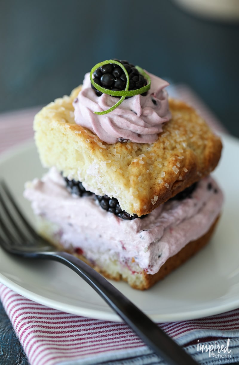 Blackberry Lime Shortcake - Dessert with a taste of summer! 