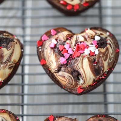 These Cheesecake Brownie Hearts are an easy and delicious Valentine's Day Treat.