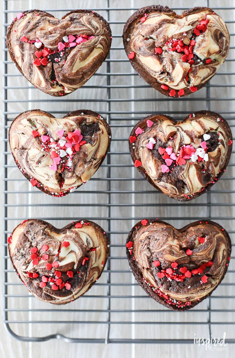 Adorable Cheesecake Brownie Hearts for Valentine's Day