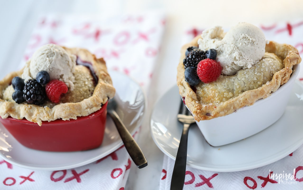Celebrate Valentine's Day with this delicious recipe for Mixed Berry Pot Pies