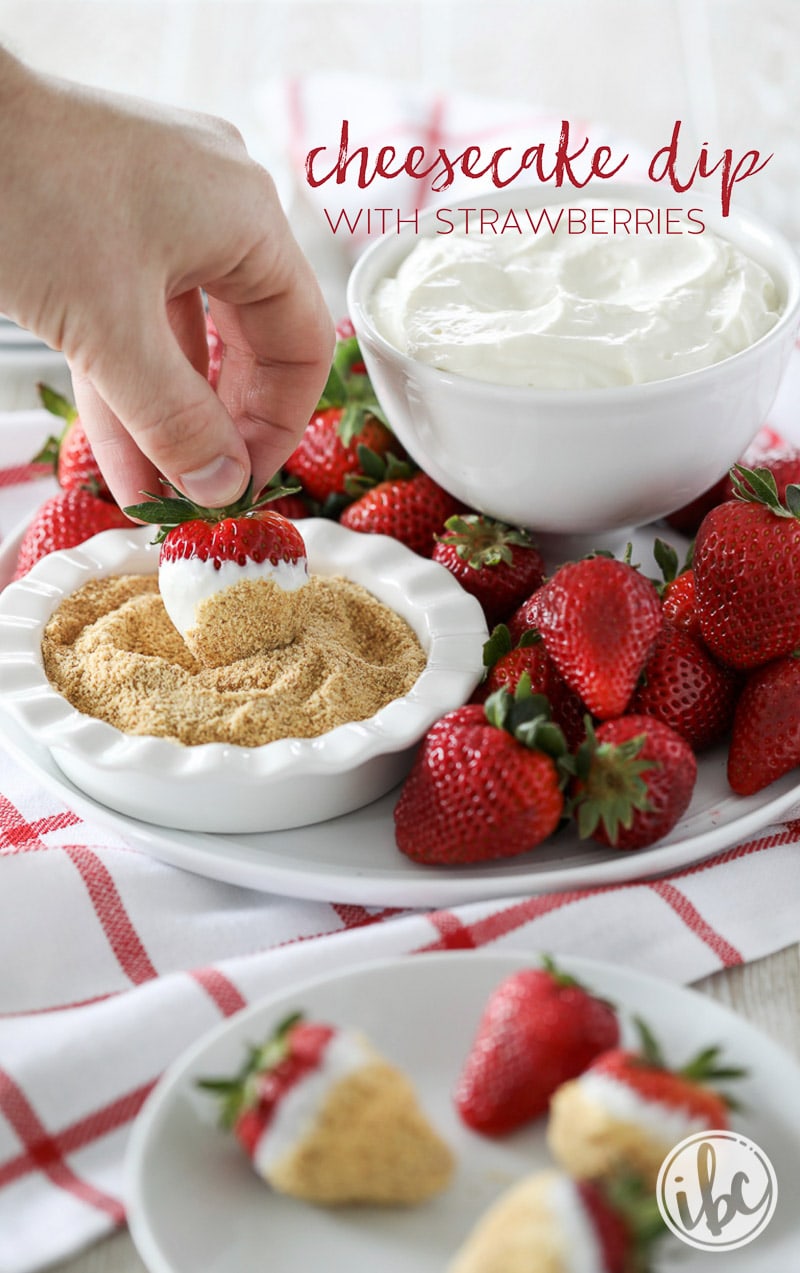 Cheesecake Dip with Strawberries