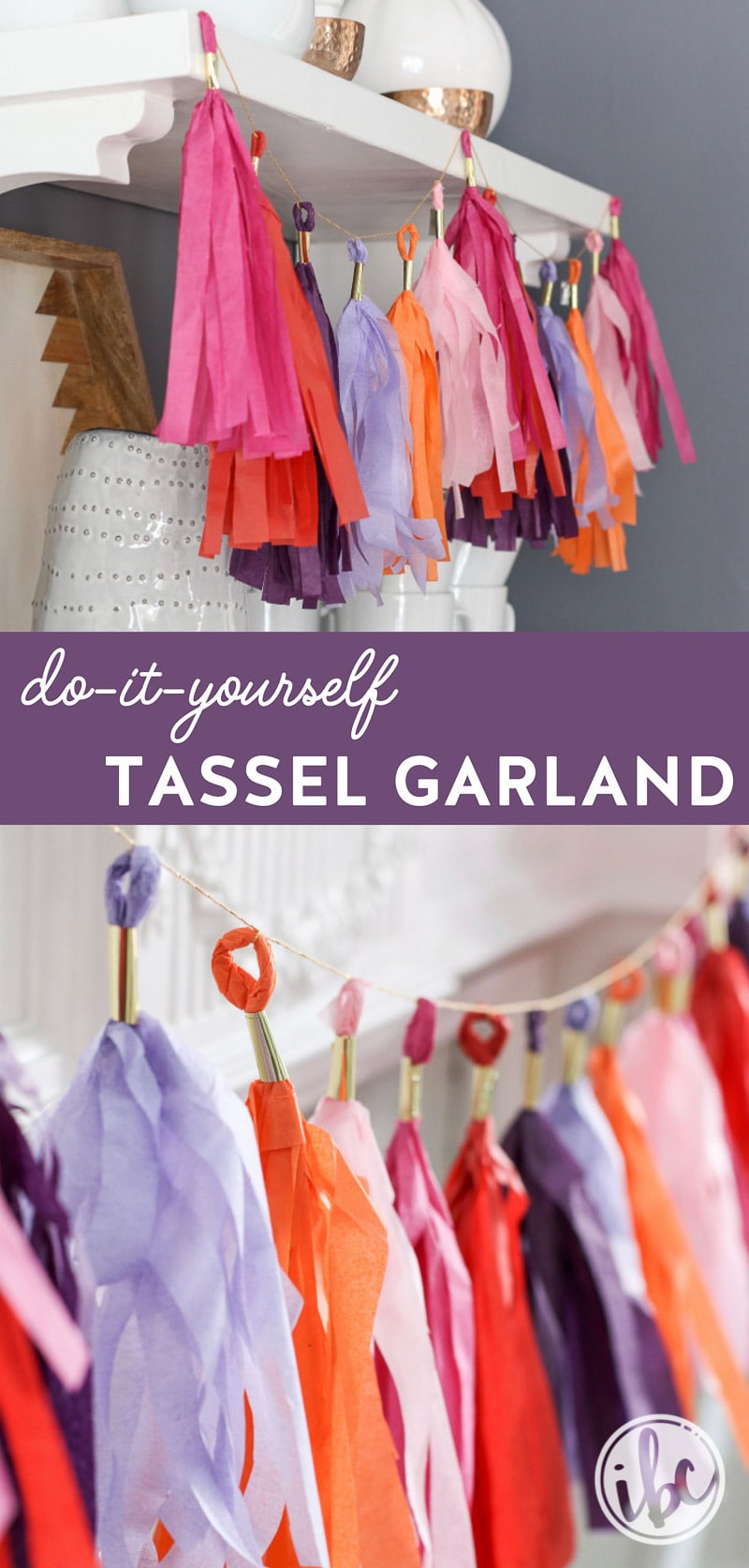 Learn how to make this inexpensive DIY #Tassel #Garland to decorate your next #party!