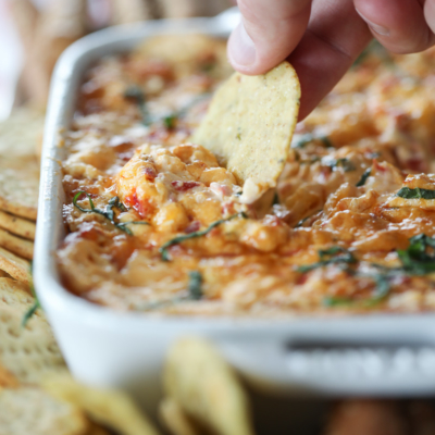 Try this Roasted Red Pepper Dip #recipe as an easy and delicious #appetizer for your next celebration.