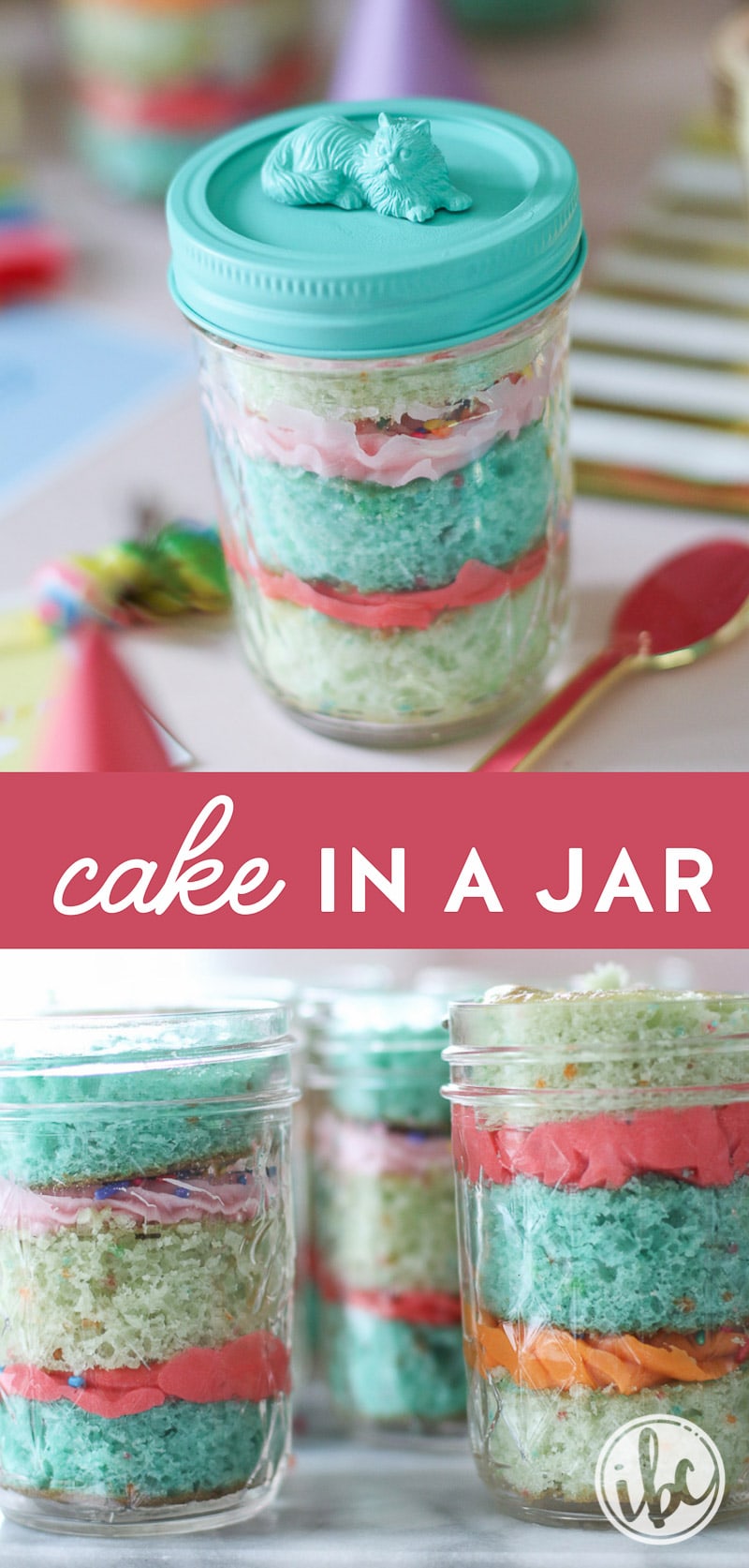Adorable and delicious Cake in a Jar! #recipe #cake #cupcake #masonJar