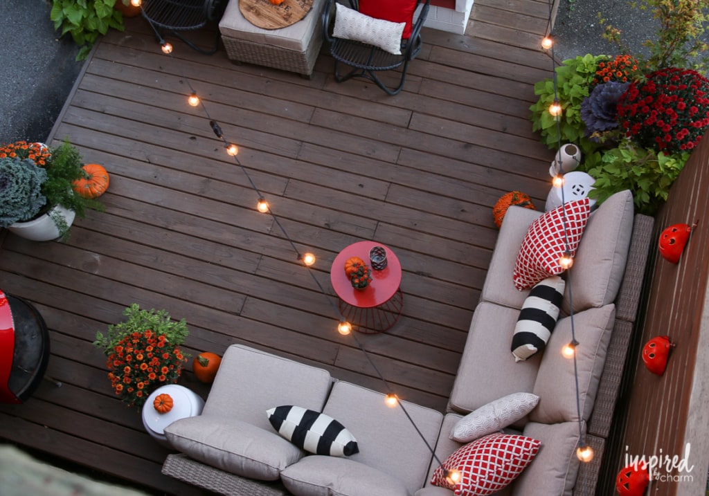 Adding a small deck to a yard. 