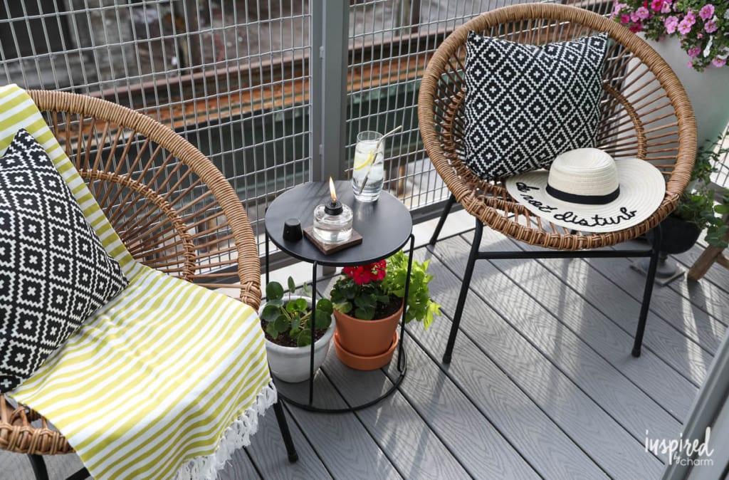 Apartment Patio Decorating Ideas with TIKI Brand Table Torches