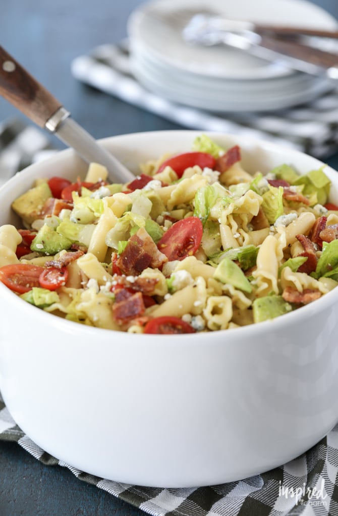 An easy summer pasta salad, this California Cobb Pasta Salad is loaded with delicious flavor. #pasta #salad #recipe #avocado