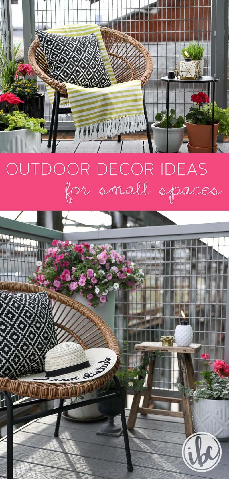 Ideas for decorating an apartment balcony. #outdoor #apartment #balcony #decor
