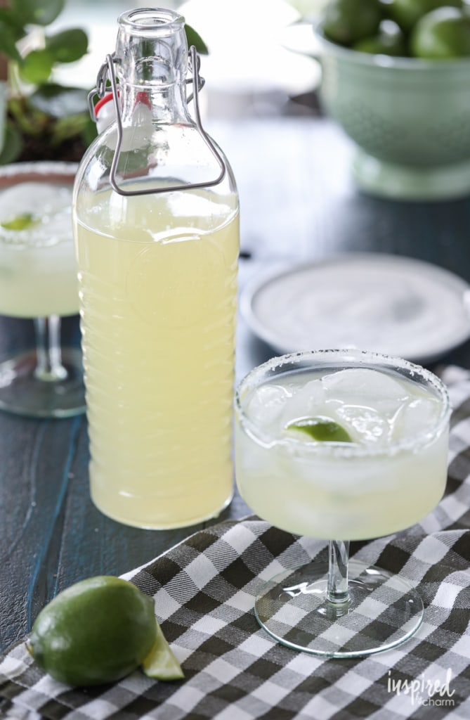 Great recipe to create homemade margarita mix! #margarita #margaritamix #cocktail #recipe #tequila