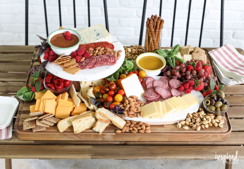How to Set and Style The Ultimate Summer Cheese Board with Mustard Dipping Sauces