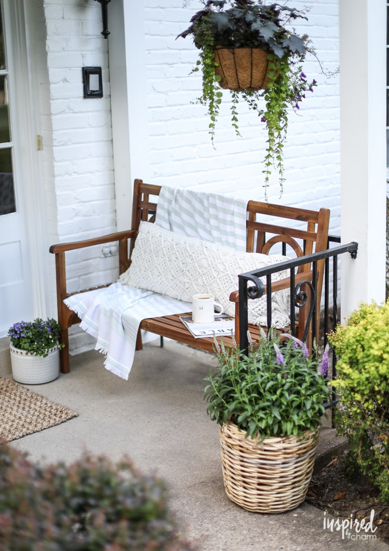 Front Porch Decorating Ideas And, Outdoor Porch Bench Ideas