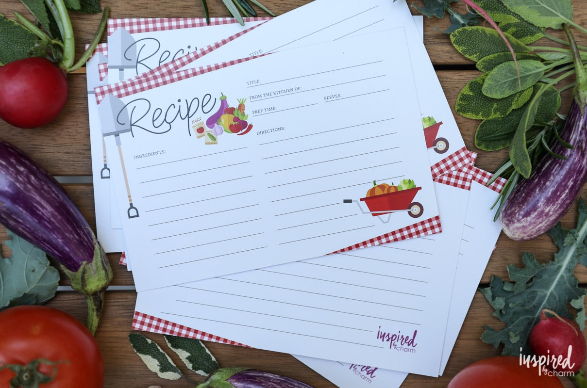 Download and print these FREE Farmers Market Recipe Cards #free #download #recipecard #recipecards #farmersmarket #summer