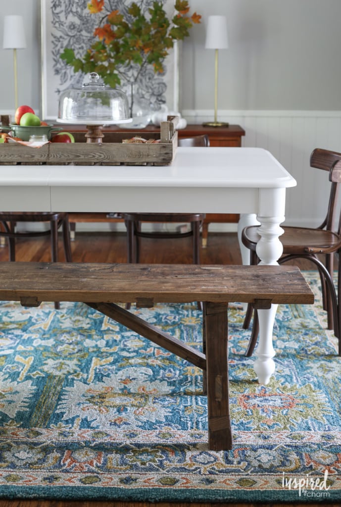 Choosing a run and a table for a dining room. #diningroom #decor #decorating #rug #table #moderncountrycolonial #colonial #modern