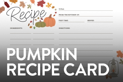 Pumpkin Recipe Card