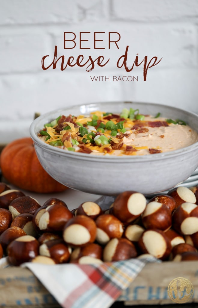 The Ultimate Beer Cheese Dip with Bacon appetizer recipe! #cheesedip #appetizer #beer #dip #bacon 