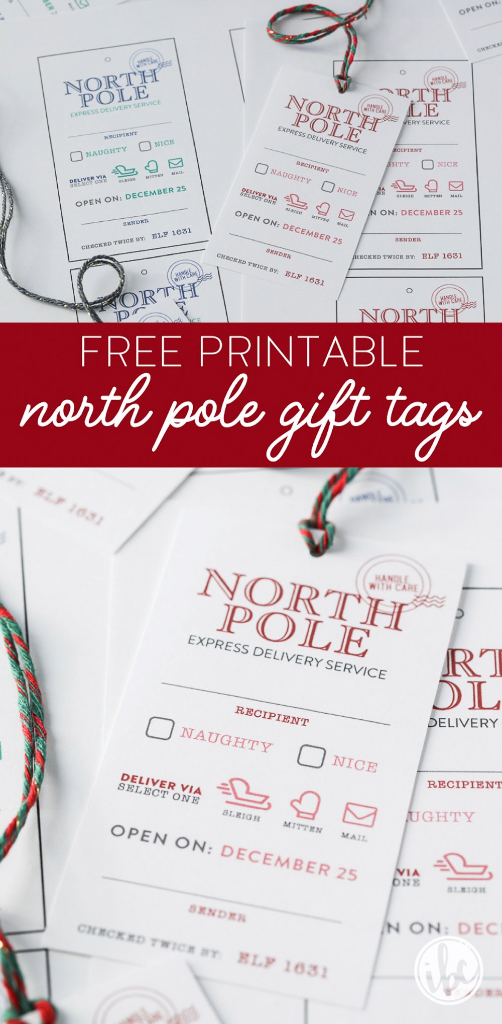 These North Pole-Inspired Printable Christmas Gift Tags are the perfect finishing touch on your holiday gift wrapping! #printable #christmas #gifttags #plaid #tags #holiday #wrapping #giftwrap