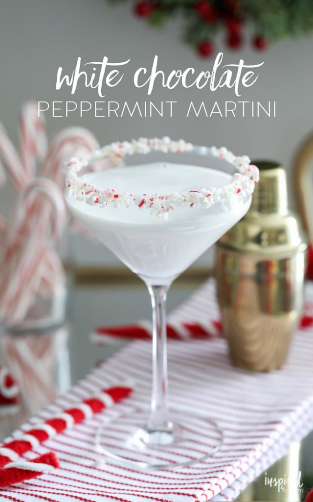 White Chocolate Peppermint Martini pinterest image
