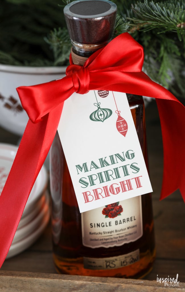 Printable Christmas Bottle Hang Tags #download #printable #christmas #holiday #tags #gifttags