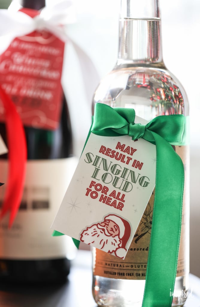 Printable Christmas Bottle Hang Tags #download #printable #christmas #holiday #tags #gifttags