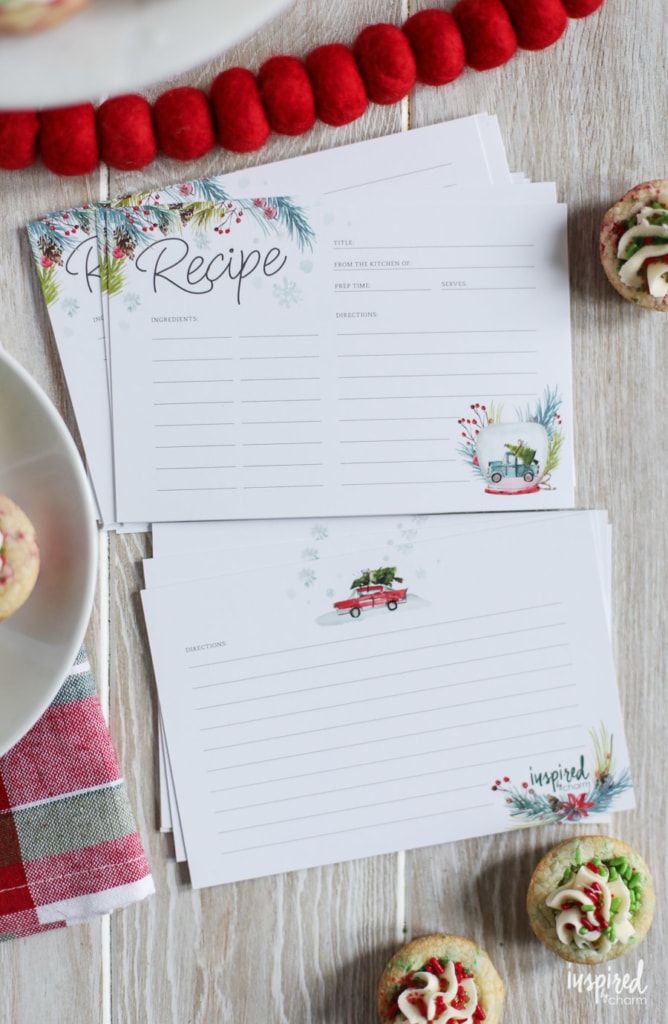 Free Download: Printable Recipe Cards for Christmas #christmas #recipecards #recipe #card #printable #holiday
