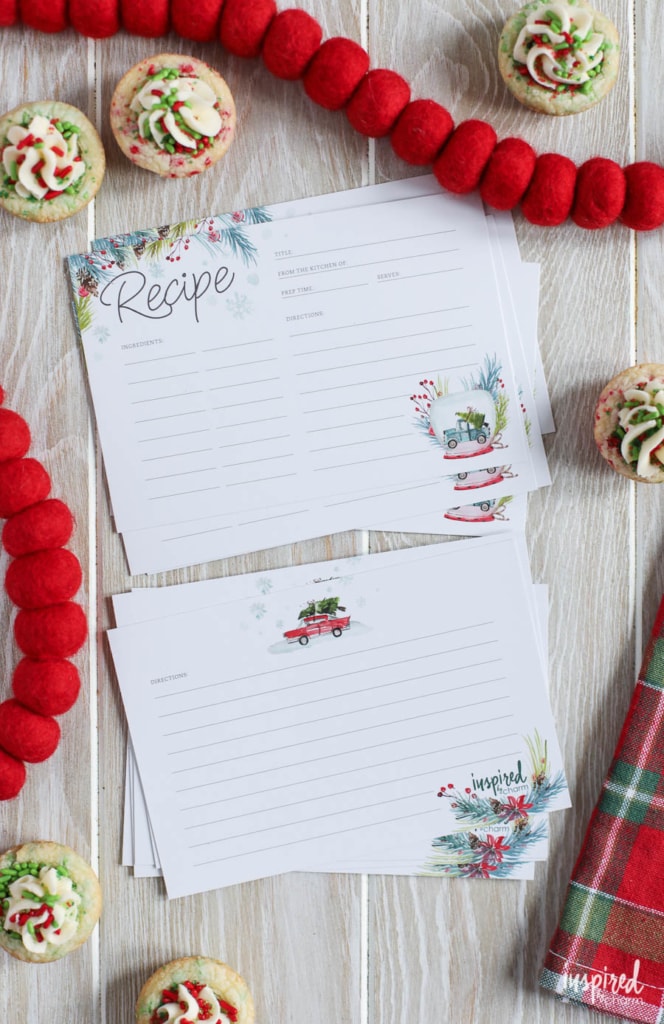 Free Download: Printable Recipe Cards for Christmas #christmas #recipecards #recipe #card #printable #holiday