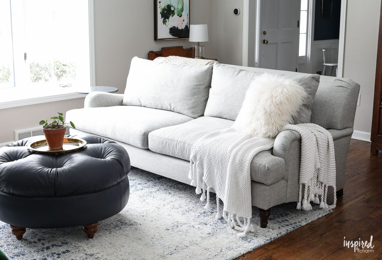 My New Living Room Sofa - Carlisle Upholstered Sofa #livingroom #sofa