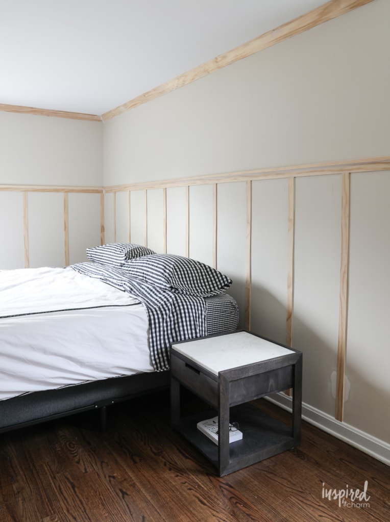 Board and Batten - Master Bedroom One Room Challenge #boardandbatten #bedroom #design #diy #trim #moulding 