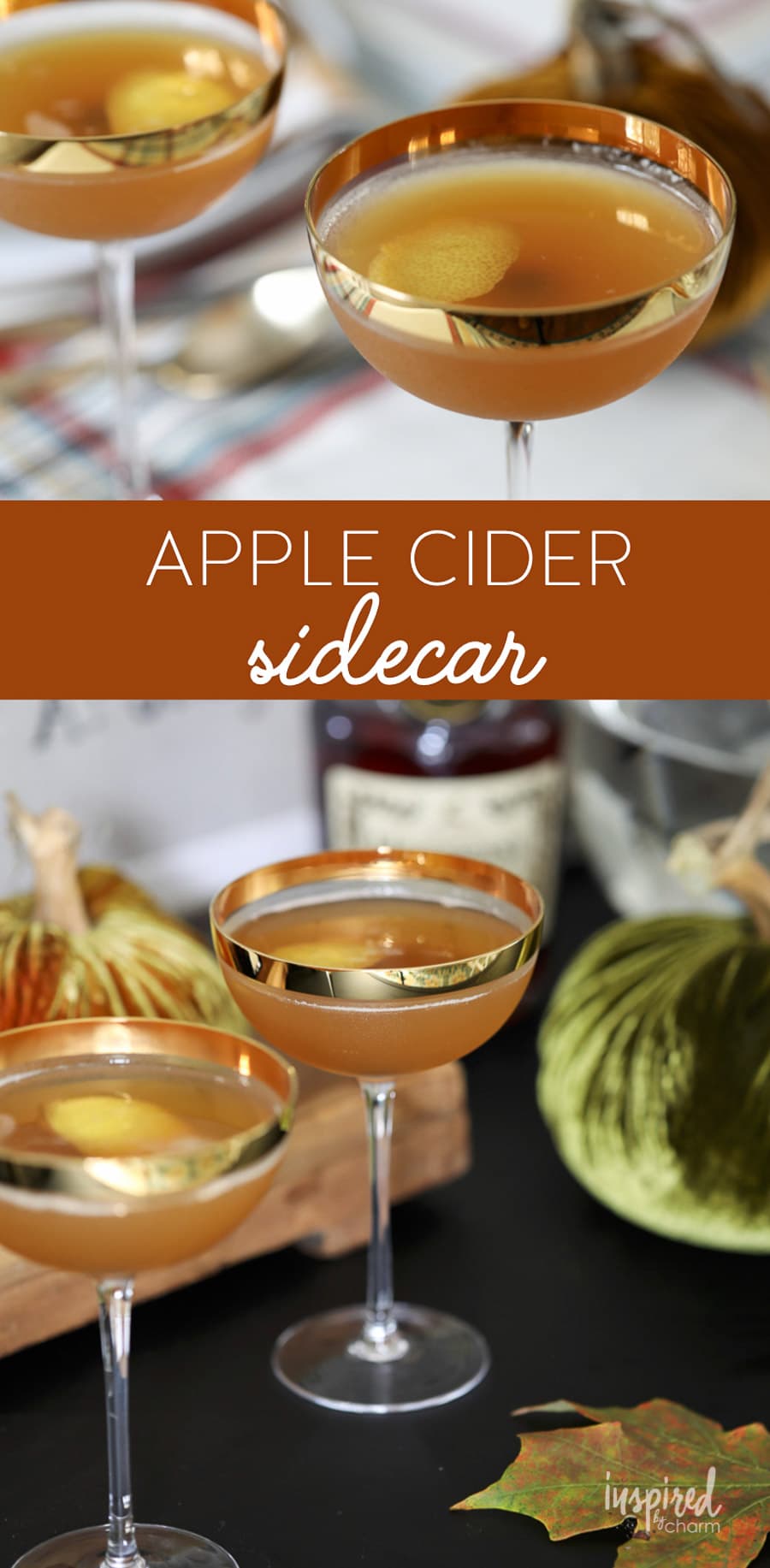 Apple Cider Sidecar - easy and delicious fall cocktail recipe. #sidecar #applecider #cocktail #fall #recipe