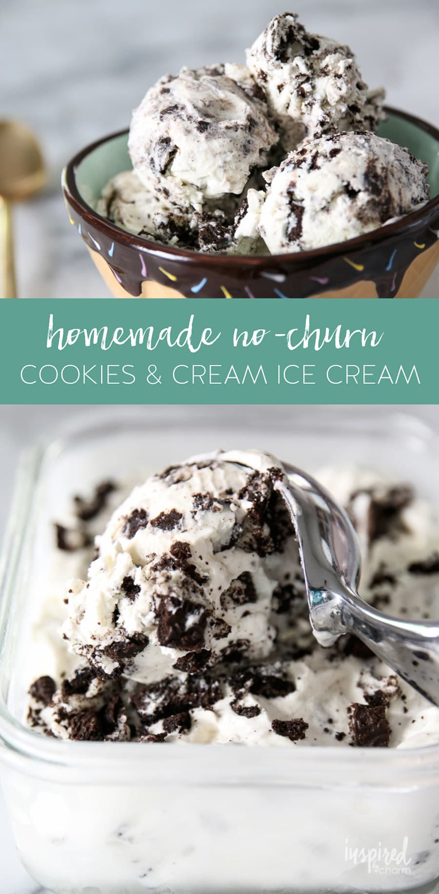 Homemade Two-Ingredient No Churn Ice Cream #icecream #homemade #nochurn #dessert #recipe