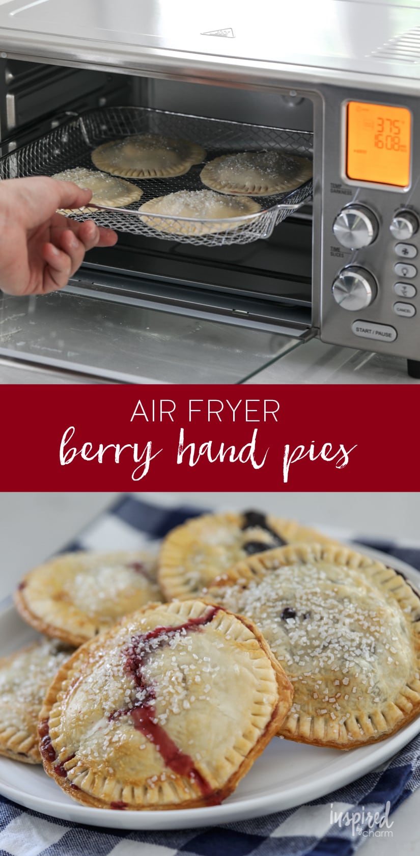 Delicious Air Fryer Berry Hand Pies dessert recipe idea! #handpies #pie #dessert #recipe #airfryer #berries