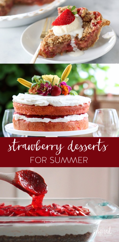 The Best Strawberry Desserts for Summer #summer #dessert #strawberry #cake #pie #recipe